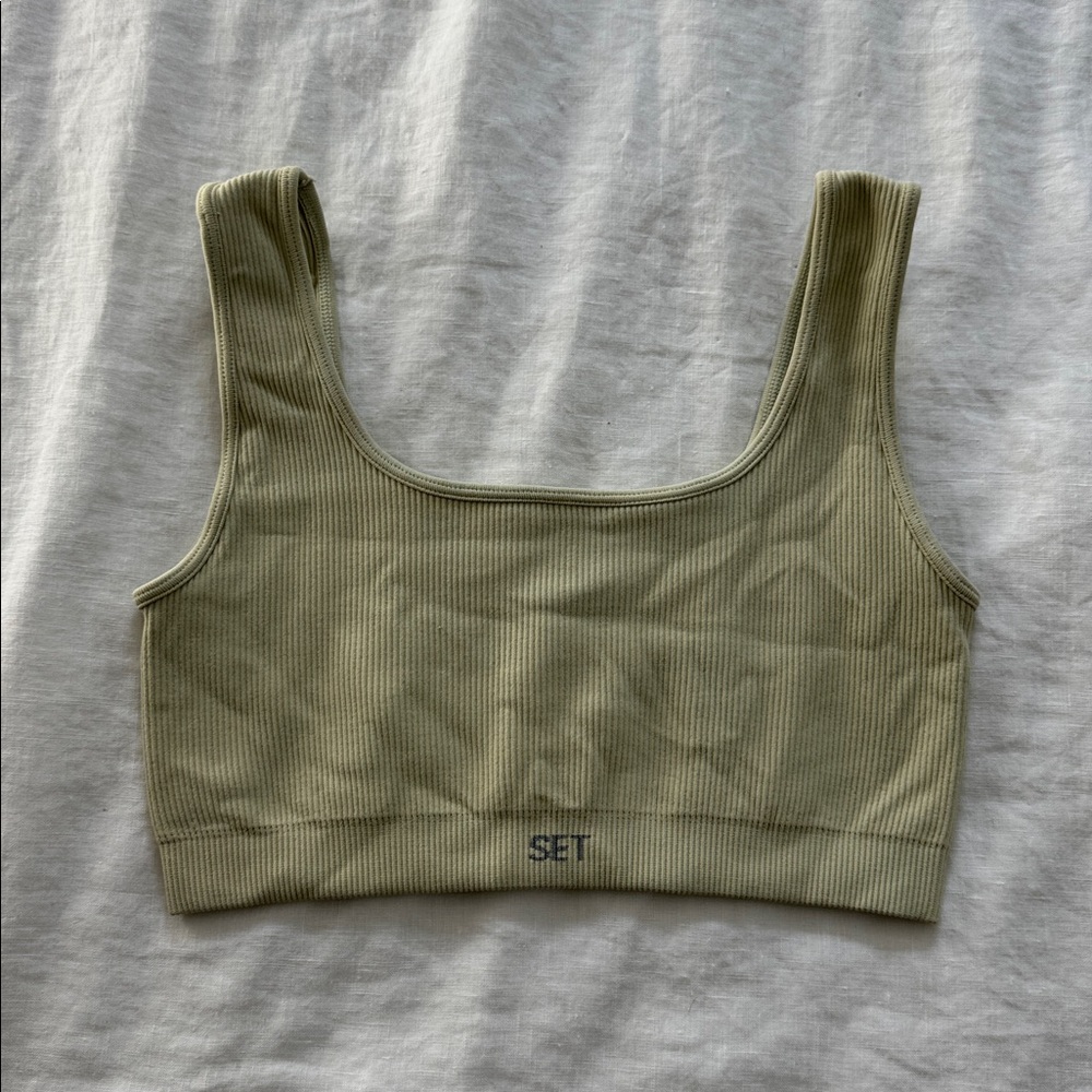 SET ACTIVE Sculptflex Oat Milk Bra Size Small